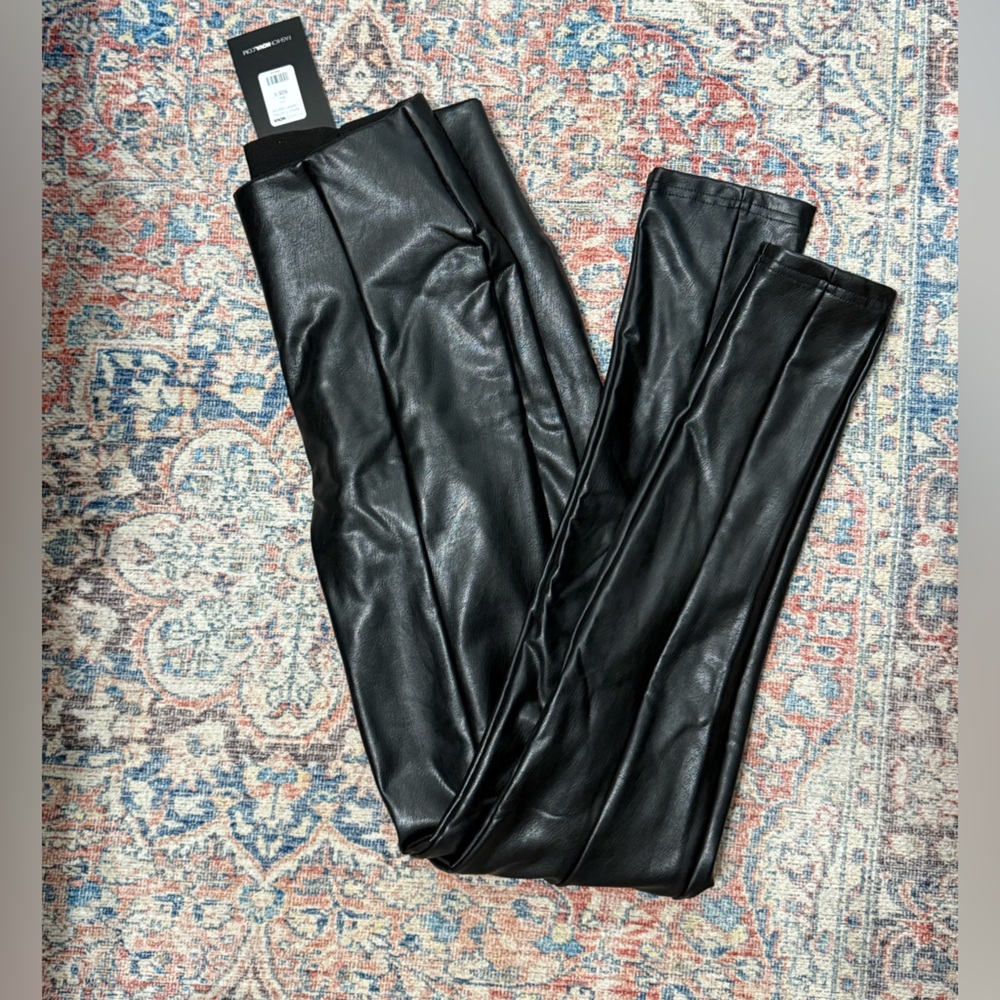 Black Faux Leather Pants